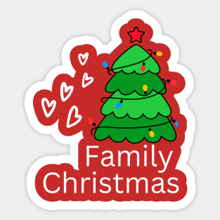 Family Chrismas Tshirt Sticker